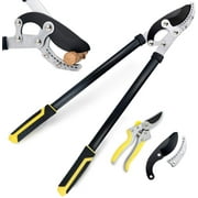 Jardineer 2" Anvil Loppers Shears - Loppers Heavy Duty with Garden Shears & Spare Blade