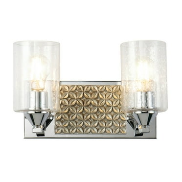 Lucas McKearn Arcadia 2-light Metal Bath Vanity Light in Polished Chrome/Silver