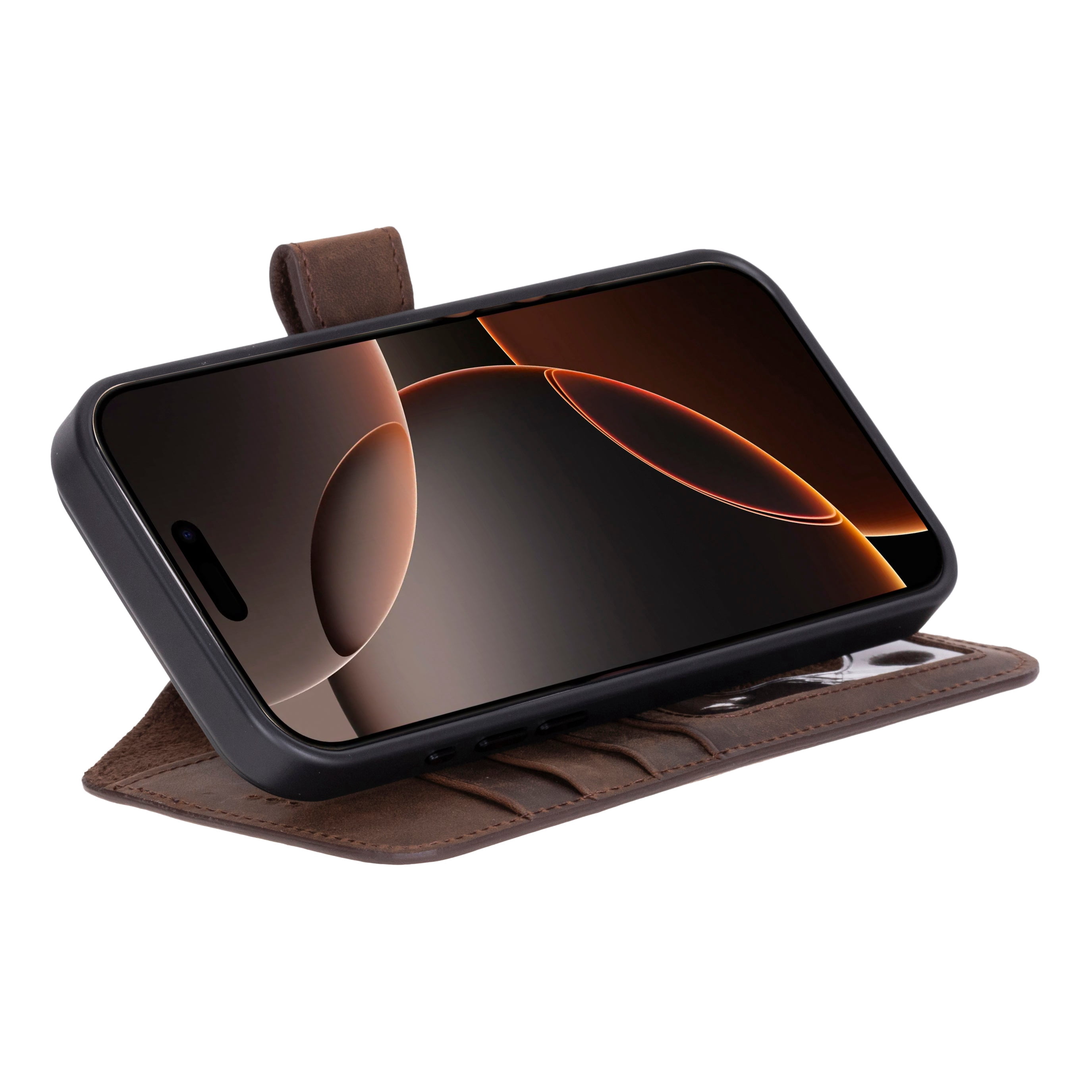 iPhone 17 Pro Detachable Leather Wallet Case - RFID, MagSafe Compatible