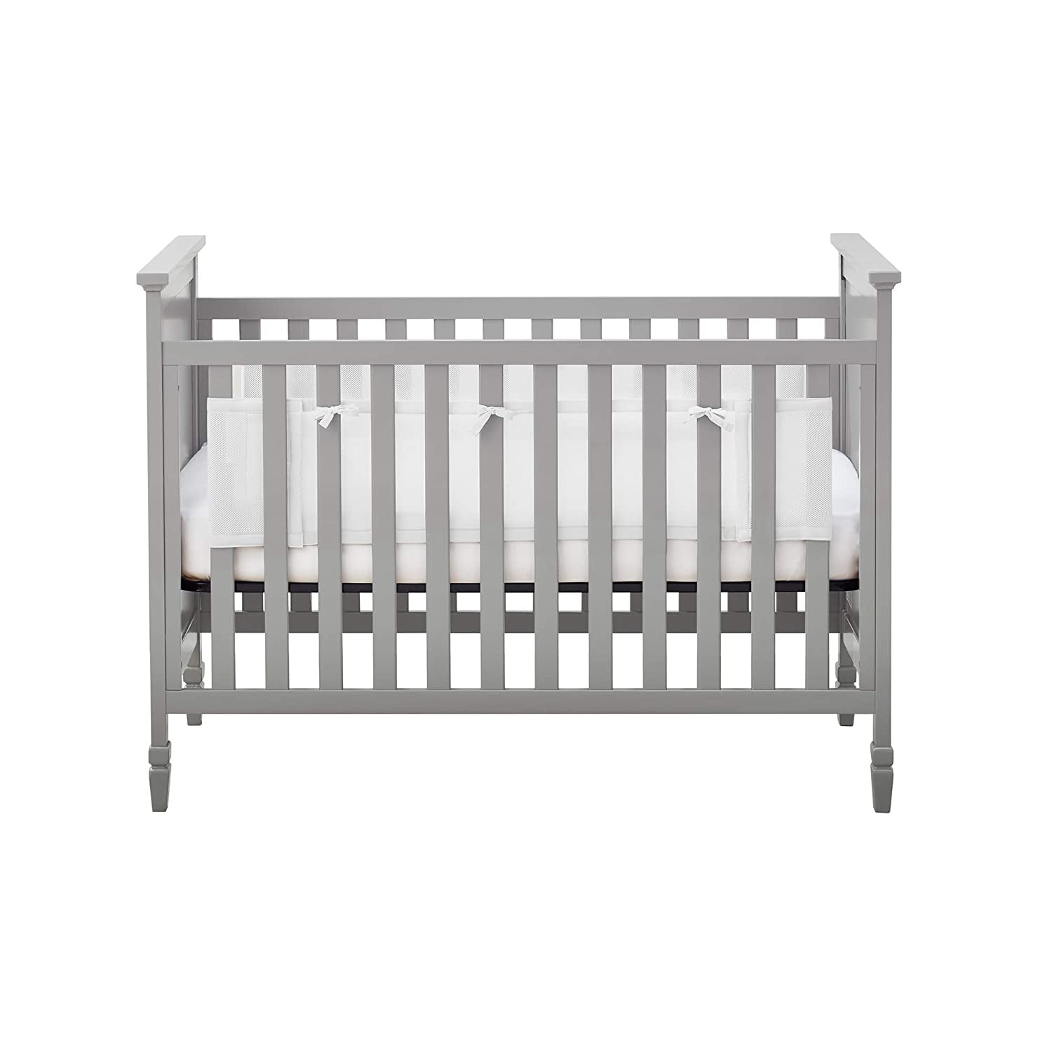 Breathable Baby Solid Mesh Crib Liner White 