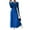 Royal Blue, variant on 2025 Women's Fashion Trendy Fall Long Sleeve Dresses Ruched Flowy Elegant Modest Solid Color Casual Beach Maxi Dress With Pockets