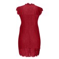 thumbnail image 4 of IROINNID Bodycon Dress For Women Sleeveless Round Neckline Summer Lace Zipper Sexy Club Dress Cap Strapless Solid Color Dress, 4 of 8