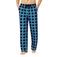 thumbnail image 2 of Dwelliawo Red Plaid Pajama Pants Men Wide Leg Casual Comfy Plaid Pj Pants Fleece Christmas Pajama Pants Cute Sleep Pajama Bottom Light Blue L, 2 of 5