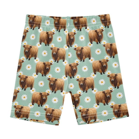 joogoo Cute Highland Cattle Girls Lined Shorts Bike Dance Bottoms 6T