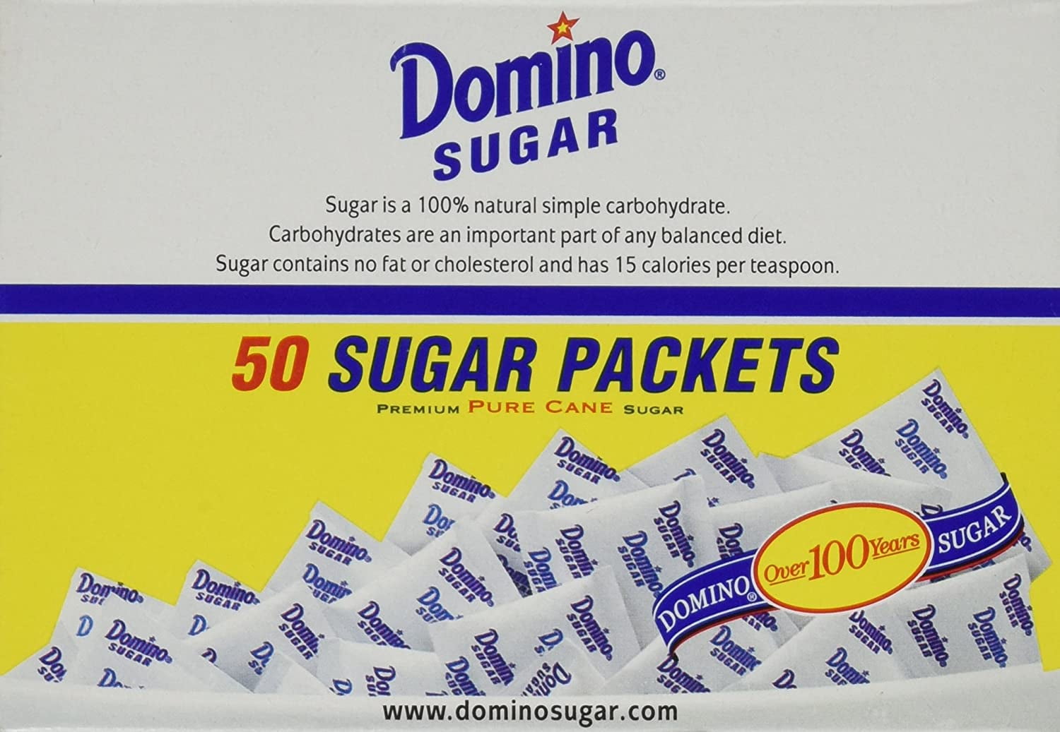 Domino Sugar Packets, 50 Count (Pack of 1)