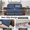 thumbnail image 4 of Easy-Going Loveseat Recliner Cover, Reversible Couch Cover for Double Recliner, Split Sofa Cover for Each Seat, Furniture Protector with Elastic Straps for Kids, Pets(2 Seater, Dark Blue/Light Blue), 4 of 7