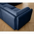 thumbnail image 4 of Modern Blue Chenille 2-Seater Sofa with Storage and Cylindrical Design, 4 of 24