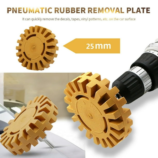 Accesorios para coche, Electrónica para coche, Regalos para coche, Dispositivo desgomado de goma para coche de 25 mm, Rueda para quitar adhesivos de calcomanías, Rueda para quitar calcomanías