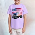 thumbnail image 2 of KPOPLK Toddler Boys Crewneck Tee Short Sleeve T Shirt Summer Top with Cartoon Graphic Shirt 3-6Y Size 9-10 Years,Purple, 2 of 4