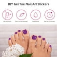thumbnail image 3 of DUKASOU Toenail Stickers-Semi Cured Gel Toenail Strips-Violet, Long Lasting DIY Salon Nail Art Stickers Kit for Adults, 26 Count, 3 of 7
