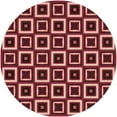 thumbnail image 1 of Ahgly Company Indoor Round Patterned Burgundy Red Area Rugs, 7' Round, 1 of 6