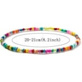 thumbnail image 2 of Handmade Beaded African Anklets Multicolor Women Stretch Seed Beads Rainbow Ankle Bracelets Glass Bead Bracelet Elastic Foot and Hand Chain Jewelry (7PCS), 2 of 7