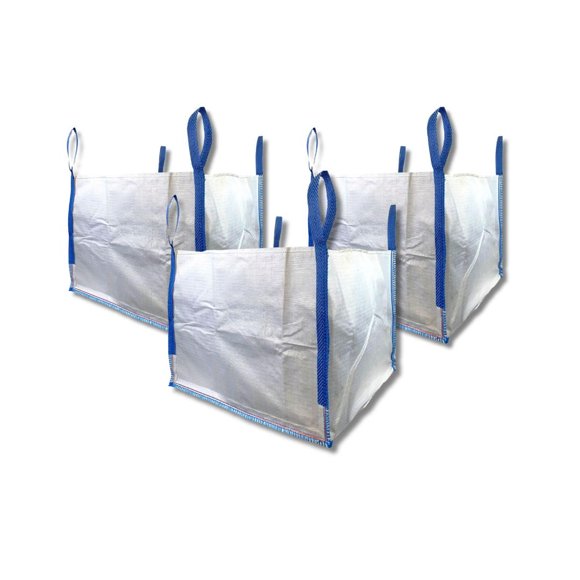 DURASACK Heavy Duty Builder's Bulk Bags 100-Gallon White Woven Polypropylene Contractor Trash Bags for Demo and Construction, Holds up to 2200 lbs, P