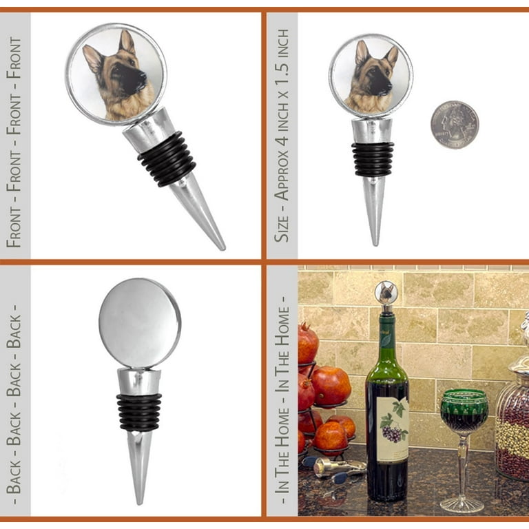 German shepherd shop wine stopper