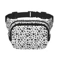 thumbnail image 1 of Balery Black Footprints Mochila Cinturón para Mujeres y Hombres, Bolsa de Cintura Impermeable de Doble Capa con Correa, 1 of 9