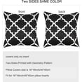 thumbnail image 4 of Outdoor Waterproof Pillow Covers 16x16 Inches Black and White Patio Outdoor Throw Pillows Cushion Cases for Couch Porch Furniture Set of 2, 4 of 6