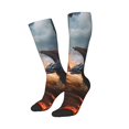 thumbnail image 2 of Bingfone Compression Socks for Women and Men Long Socks for Running Athletic Cycling Nurse-Lava Dragon, 2 of 8