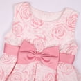 thumbnail image 4 of YunPes Girl Dress Size 16 Girls Summer Rose Printed Sleeveless Irregular Hem Bowknot Birthday Party Dresses Dresses Girls Sweaters, 4 of 8