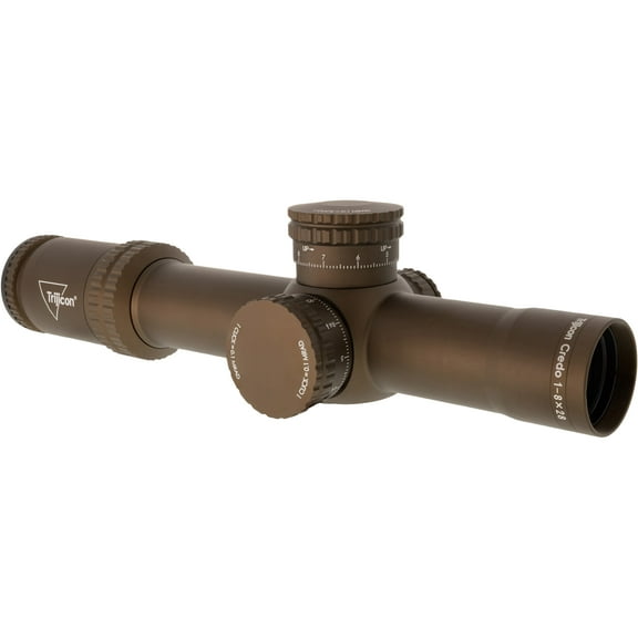 Trijicon Credo Rifle Scope 1-8x 28mm Illuminated MRAD Segmented Circle Reticle Coyote Brown