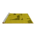 thumbnail image 2 of Ahgly Company Machine Washable Indoor Rectangle Abstract Yellow Modern Area Rugs, 5' x 7', 2 of 4