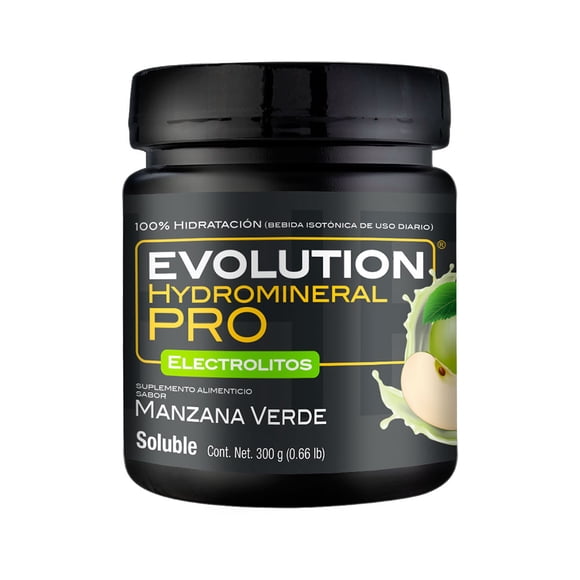 Evolution Hydromineral Pro sabor Manzana Verde Bote 300 g