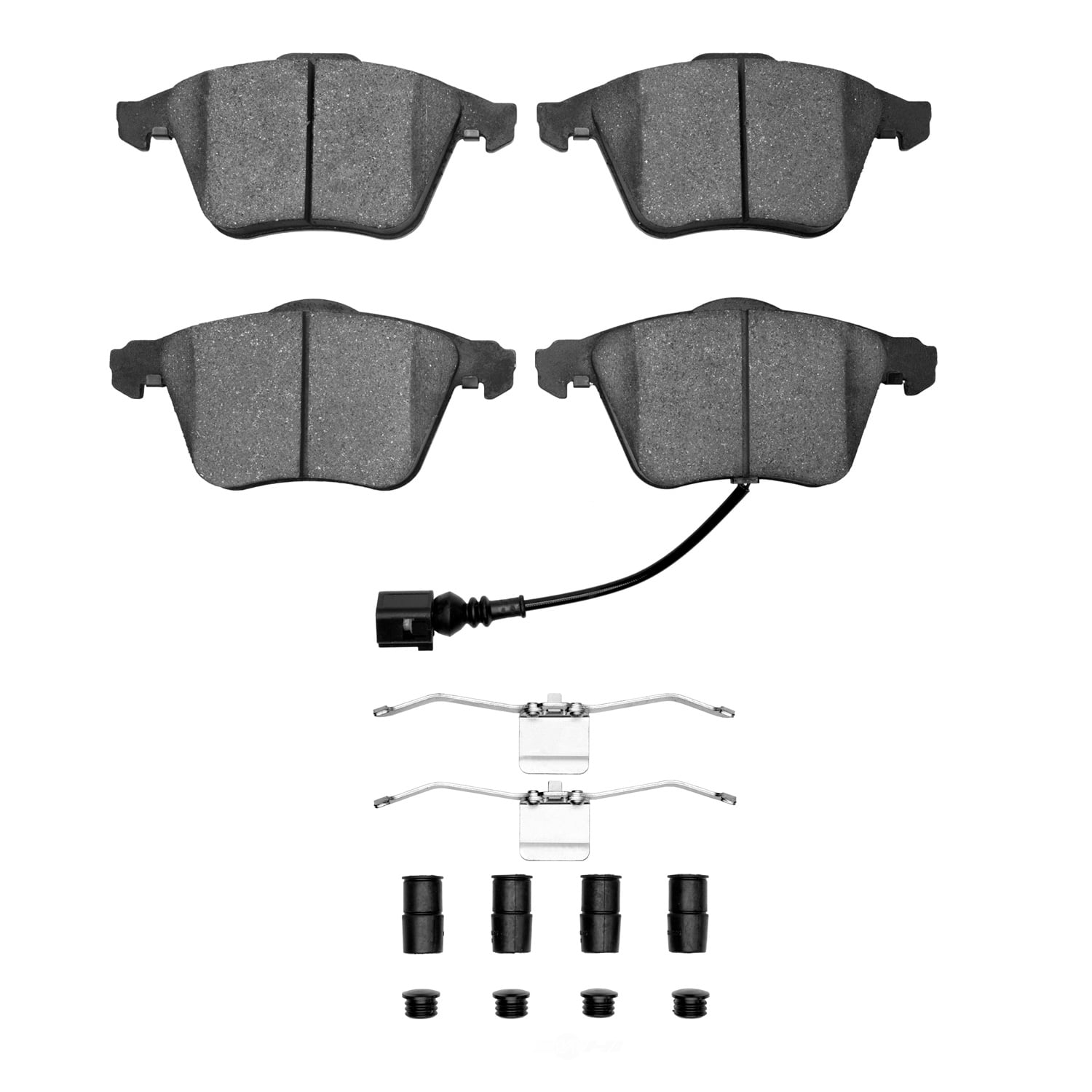 Dynamic Friction Company 1551-1111-01 DFC 5000 Advanced Brake Pads - Low Metallic and Hardware Kit