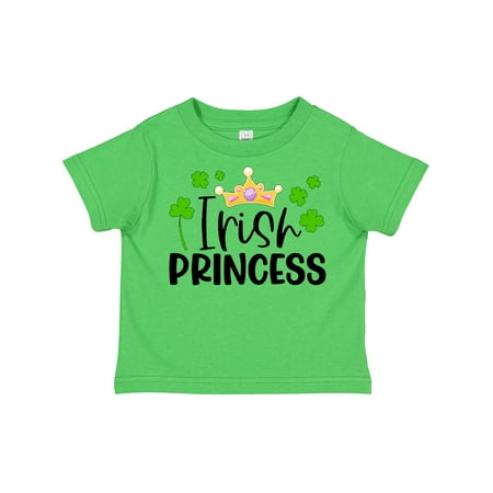 

Inktastic Irish Princess with Crown and Green Clovers Gift Toddler Toddler Girl T-Shirt