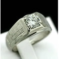 thumbnail image 4 of 1.79Ct Round Cut Lab Created Diamond Men's Wedding Band Ring 14K White Gold Plated Silver, 4 of 4