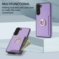 thumbnail image 4 of Allytech Wallet Case for Samsung Galaxy S23+, S23 Plus Case Cover, PU Leather Slim Fit Cards Holder Shockproof Kickstand Ring Holder Anti-Scratch Case for Galaxy S23 Plus - Purple, 4 of 8