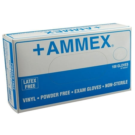 Ammex VPF Vinyl Glove, Medical Exam, Latex Free, Disposable, Powder Free, Large (Case of 1000)