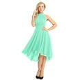 thumbnail image 4 of DPOIS Women's Asymmetrical High Low Chiffon Halter Short Formal Bridesmaid Dress, 4 of 7