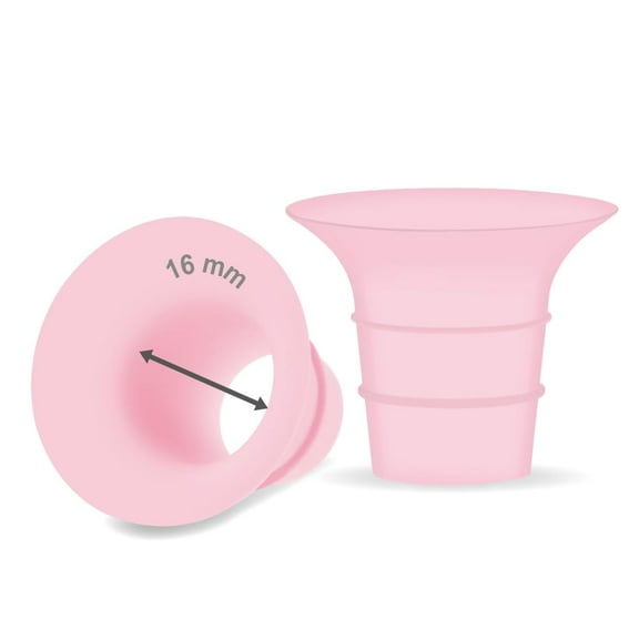 Maymom 16 mm Flange Insert (Pink) Compatible with Elvie Single/Double Electric, Elvie Stride 24 mm Cup, 2 pc