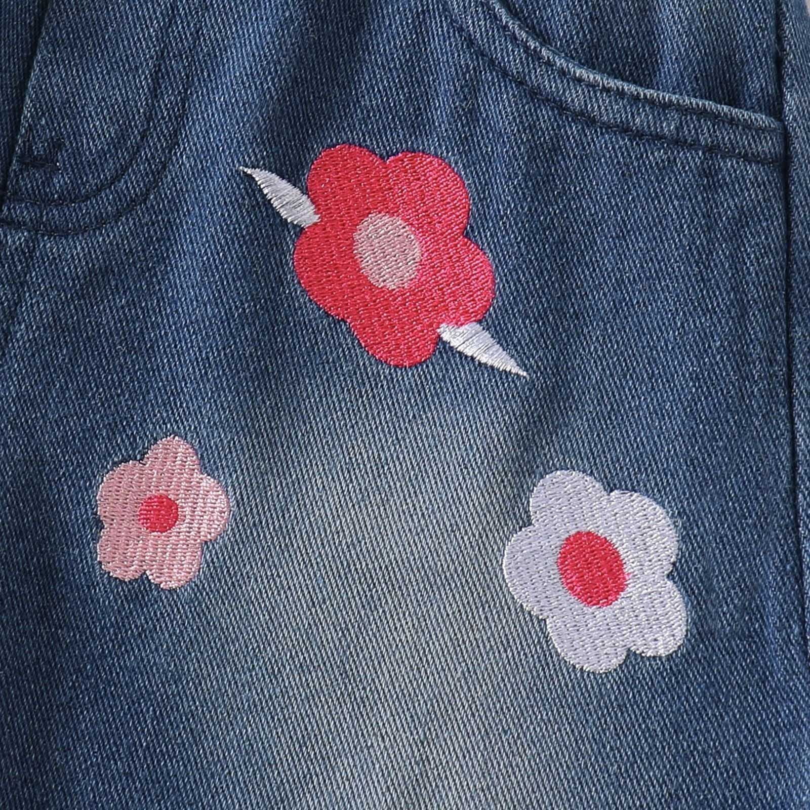 mgoYE Toddler Baby Girl Clothes Summer Floral Print Short Sleeve Tee Shirt Jeans Shorts Cute Outfit Girls Clothing Set Size 2-3 Years Pink