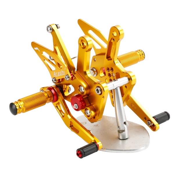 Racing Adjustable Rearsets Foot Pegs Gold For Kawasaki ZX4R ZX4RR 2022-2024