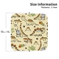 thumbnail image 3 of Disketp Cartoon Dinosaurs Funny Coasters,4 Pcs Leather Coasters With Holder, Perfect Housewarming Hostess Gifts,Protect Furniture From Water Marks Scratch, 3 of 9
