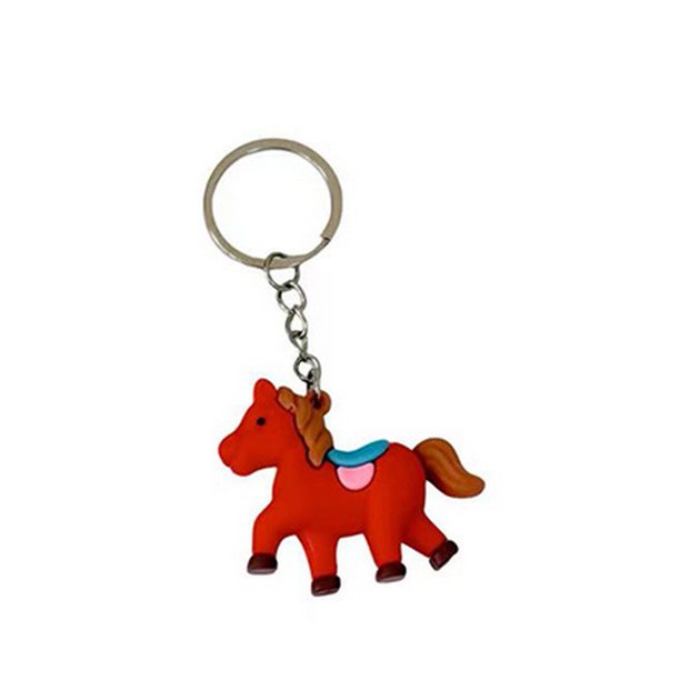Llavero con diseño de caballo del zodiaco, tamaño compacto y mini, hecho a mano, para bolsos, mochilas, carteras, coches y accesorios.