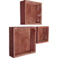 thumbnail image 2 of Ekena Millwork Set of 3, Square, Closed Back, Vintage Farmhouse Shadow Box Shelves, Barnwood Decor Collection, Salvaged Red, 2 of 11