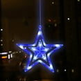 thumbnail image 7 of Up to 65% off! Star Window Lights Patriotic Blue Lights With Suction Cups Battery Powered String Lights Standalone Memorial Day Decoration Double Five Pointed Star, 7 of 7