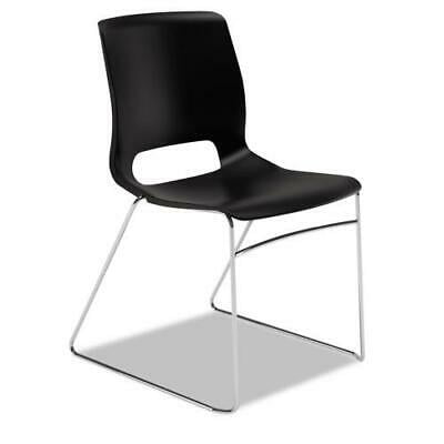 Motivate Seating High-Density Stacking Chair, Onyx/Chrome,