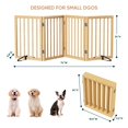 thumbnail image 4 of Semiocthome Foldable Dog Gate Bamboo Extra Wide Pet Gate with 2 Metal Stand for Indoor,Natural,74"W, 4 of 7