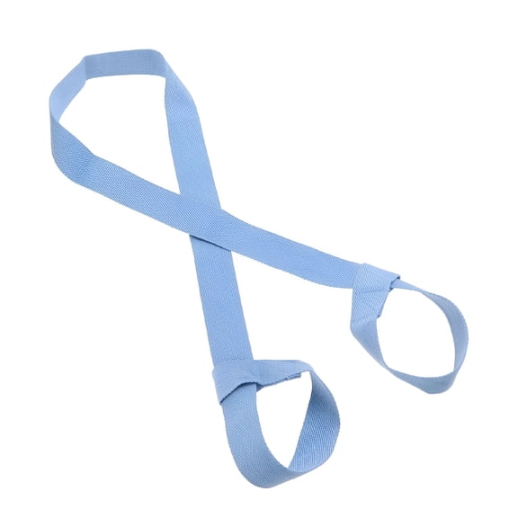 TELOLY Adjustable Cotton Yoga Mat Strap Sling Exercise Mat Carrying Strap Carrier (Light Blue)