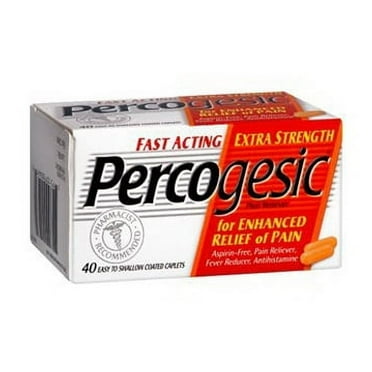 Percogesic Extra Strength Pain Reliever Coated Caplets - 40 Ea