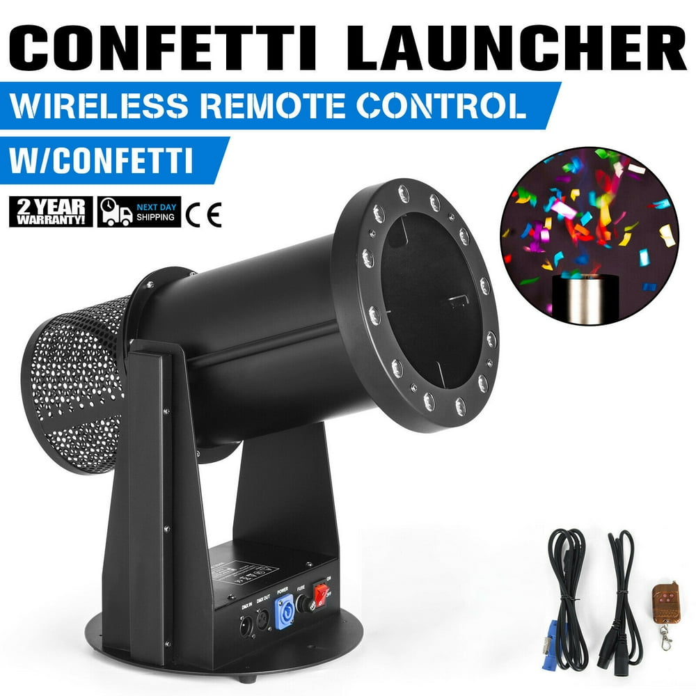 VEVOR 1200W Confetti Launcher Machine Cannon with LED Light for Party