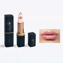Dried Flower Lipstick Jelly Discoloration Moisturizing Lipstick - Jelly Lip Balm, Temperature Reactive, Transparent Dried Flower Design, Moisturizing, Long Lasting, Holiday Gift, B Makeup Organizers