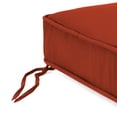 thumbnail image 6 of Jordan Manufacturing Sunbrella 21.5" x 22.5" Canvas Terracotta Red Solid Rectangular Outdoor Deep Seat Chair Cushion Set with Ties and Welt, 6 of 11