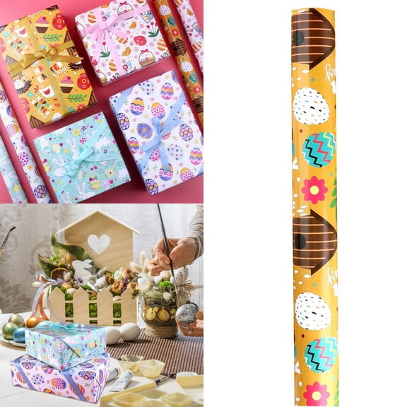 Clearance! Easter Gift Wrapping Paper Rabbit Year Gift Wrapping Paper Rabbit Coated Paper Packaging 5*Wrapping Paper