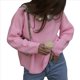 thumbnail image 3 of Suéter de Punto Holgado con Cuello Redondo y Color Liso para Mujer, Ideal para Otoño e Invierno. Rosa M, 3 of 7