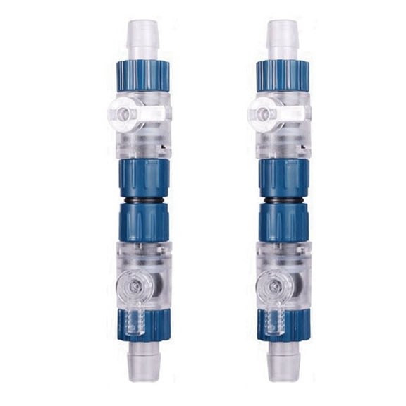 2pcs 20mm Aquarium Filter Water Hose Flow Control Double Tap Quick Release Connector Fish Tank Filter