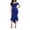Blue, variant on KISSMODA Women's V Neck Formal Dress Bodycon Maxi Evening Party Dresses Bridesmaid Swing Wedding Gown