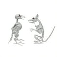 thumbnail image 2 of Skeleton Rat Crow 2pc Spooky LED Light Up Set Realistic Haunted House Prop Halloween Home Decor, 2 of 5